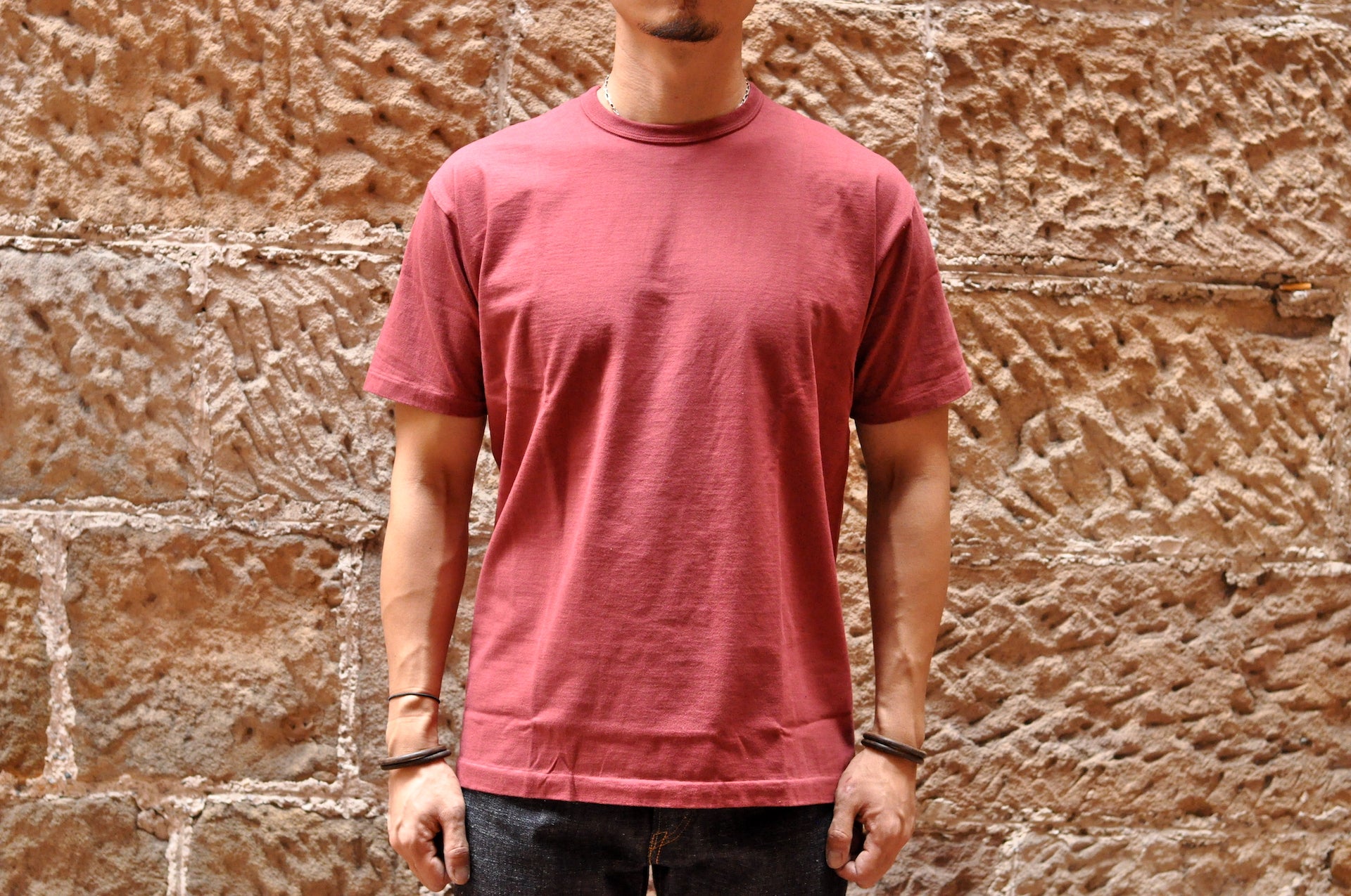 Unique Garment 7oz 'Airy' Plain Loopwheel Tee (Burgundy)