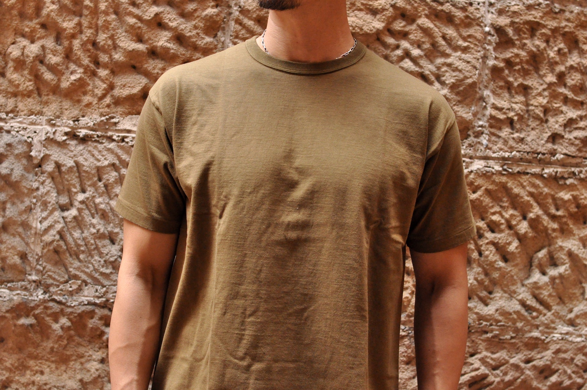 Unique Garment 7oz 'Airy' Plain Loopwheel Tee (Olive)