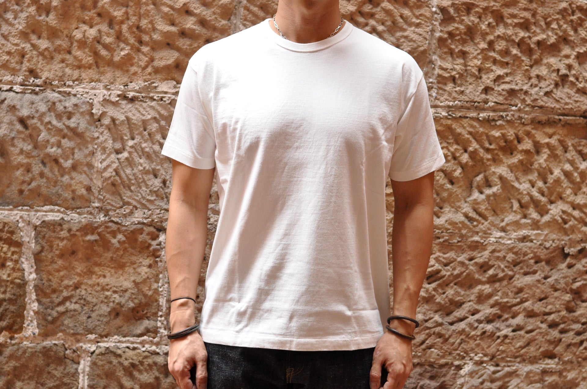 Unique Garment 7oz 'Airy' Plain Loopwheel Tee (White)