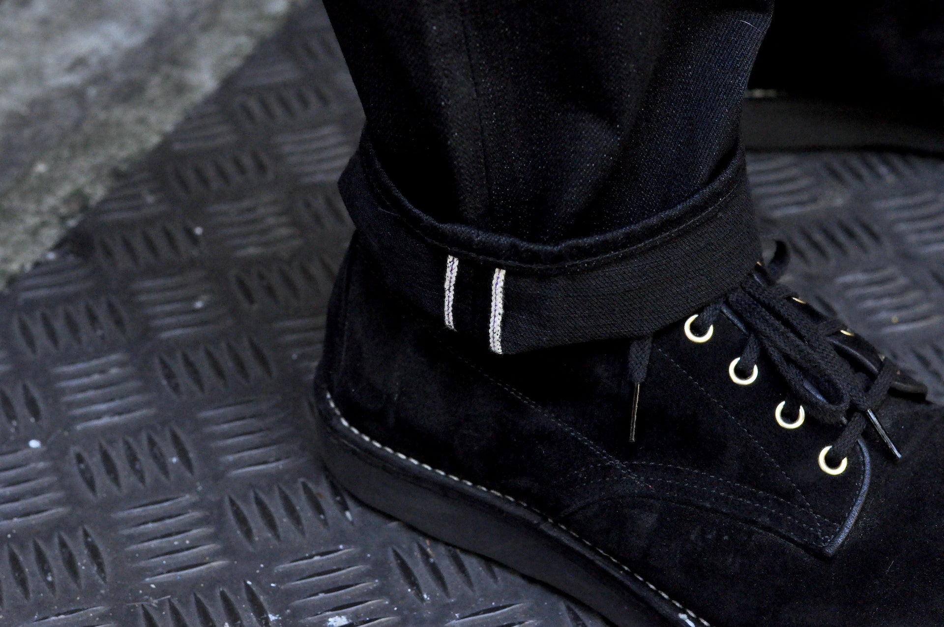 Unique Garment 1001BT 14oz 'Before Dawn' Black Denim (Tapered Fit)