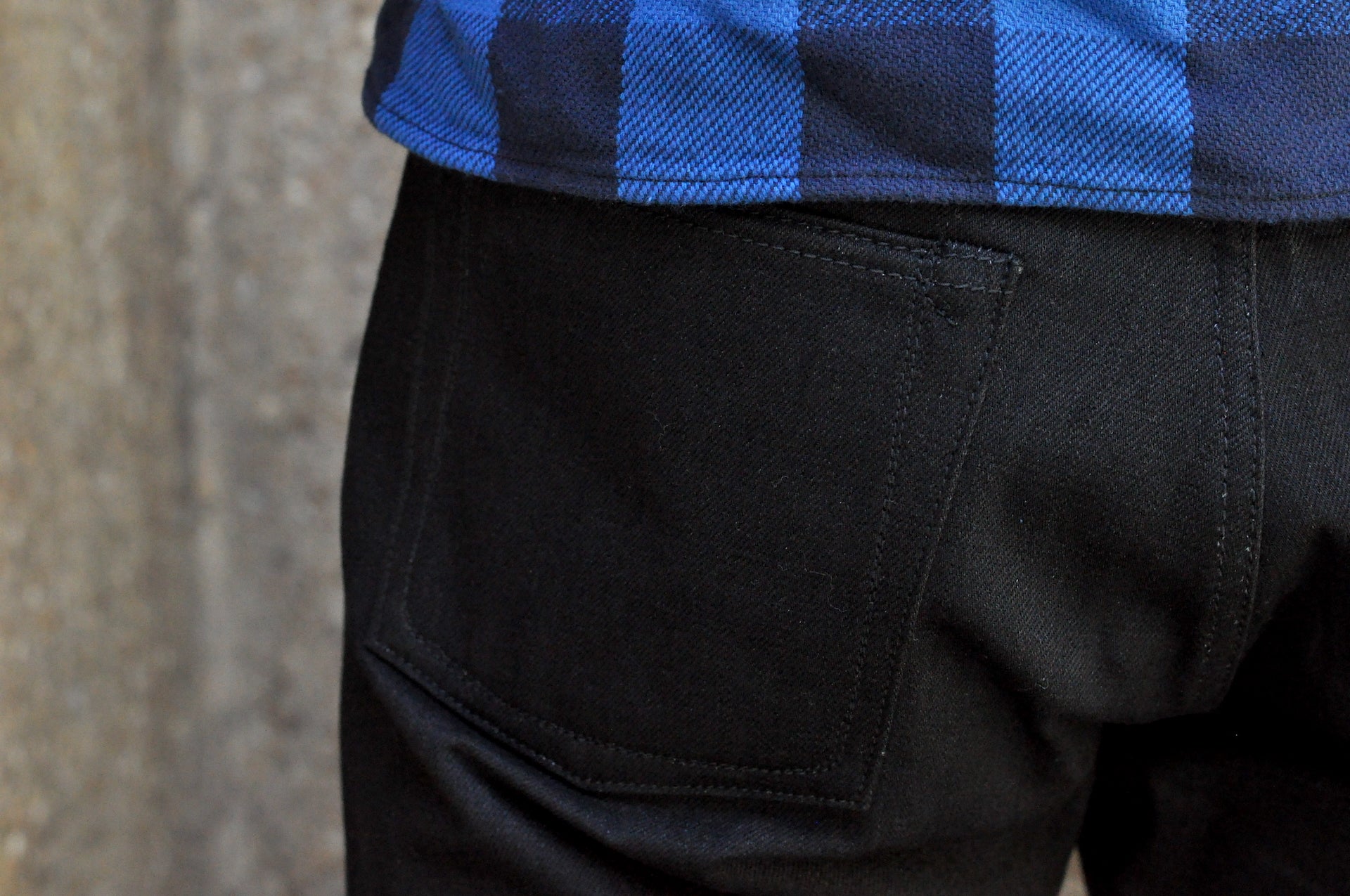 Unique Garment 1001BG 14oz 'Before Dawn' Black Denim (Gym Fit)