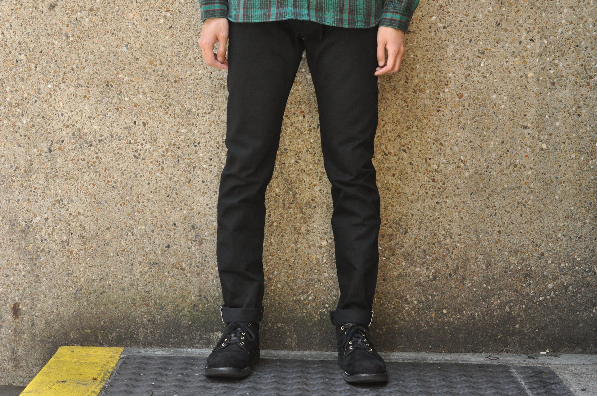 Unique Garment 1001BG 14oz 'Before Dawn' Black Denim (Gym Fit)