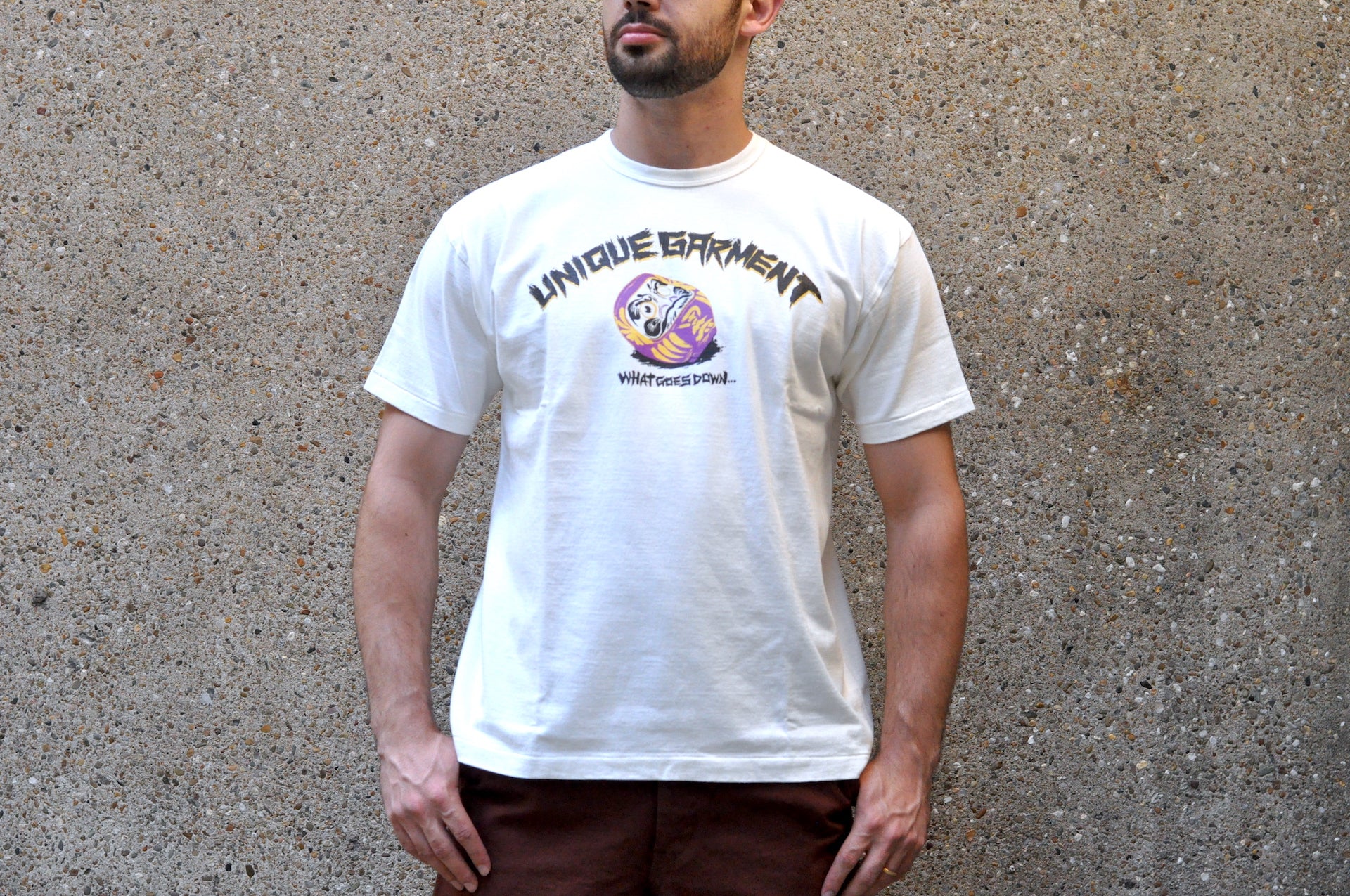 Unique Garment 'Must Go Up' Loopwheel Tee (White)