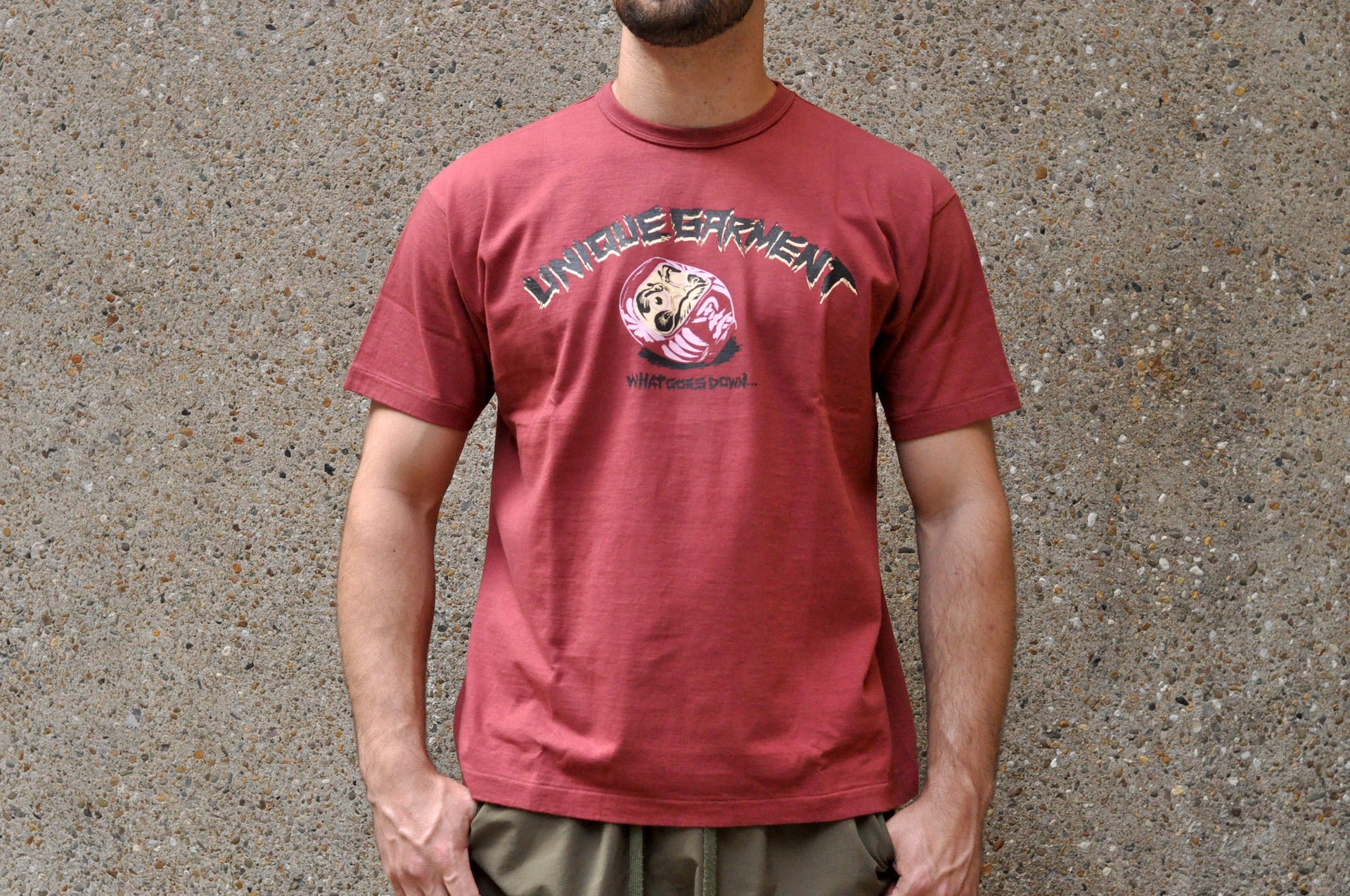 Unique Garment 'Must Go Up' Loopwheel Tee (Burgundy)