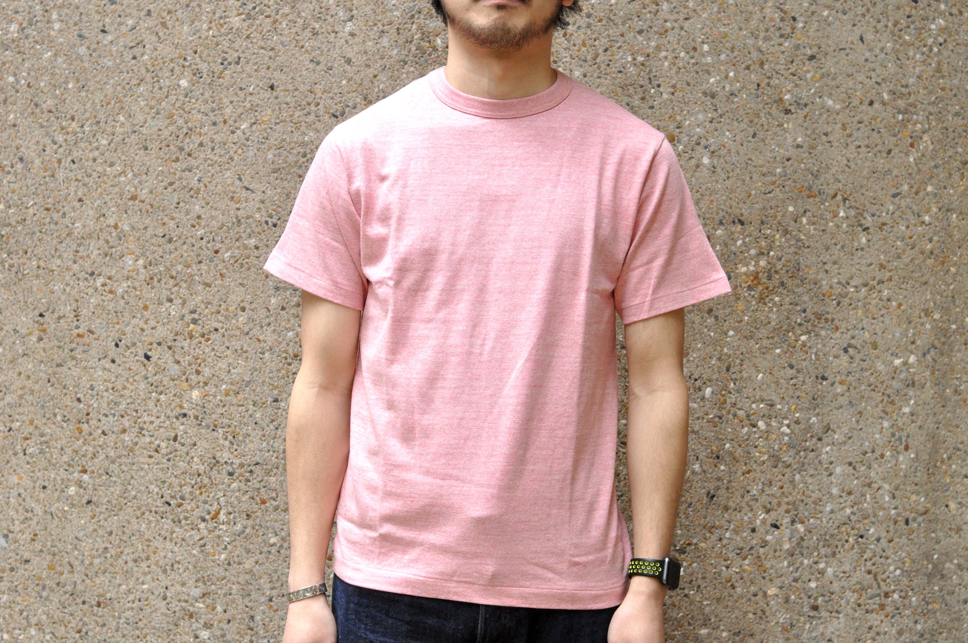 Warehouse 5.5oz Heather Athletic Loopwheeled Plain Tee (Red)