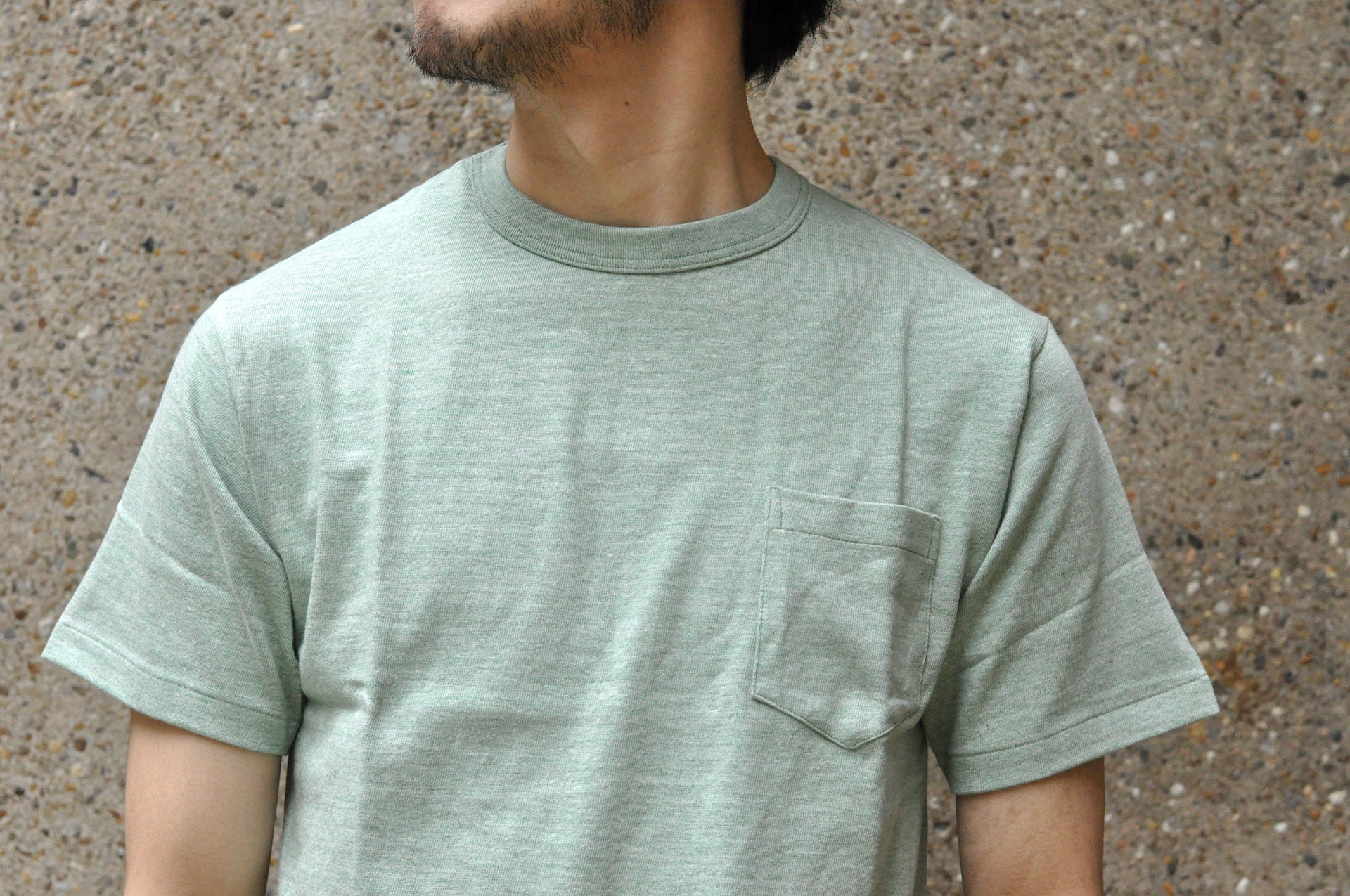 Warehouse 5.5oz Heather Athletic Loopwheeled Pocket Tee (Green)