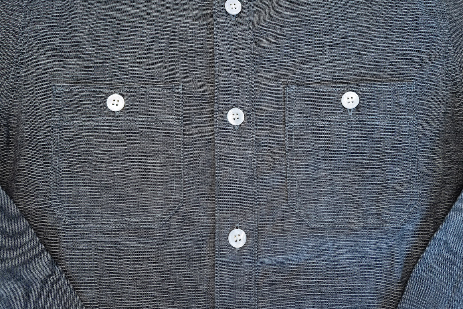 Unique Garment 9oz 'Stanley' Selvage Chambray Work Shirt (Grey)