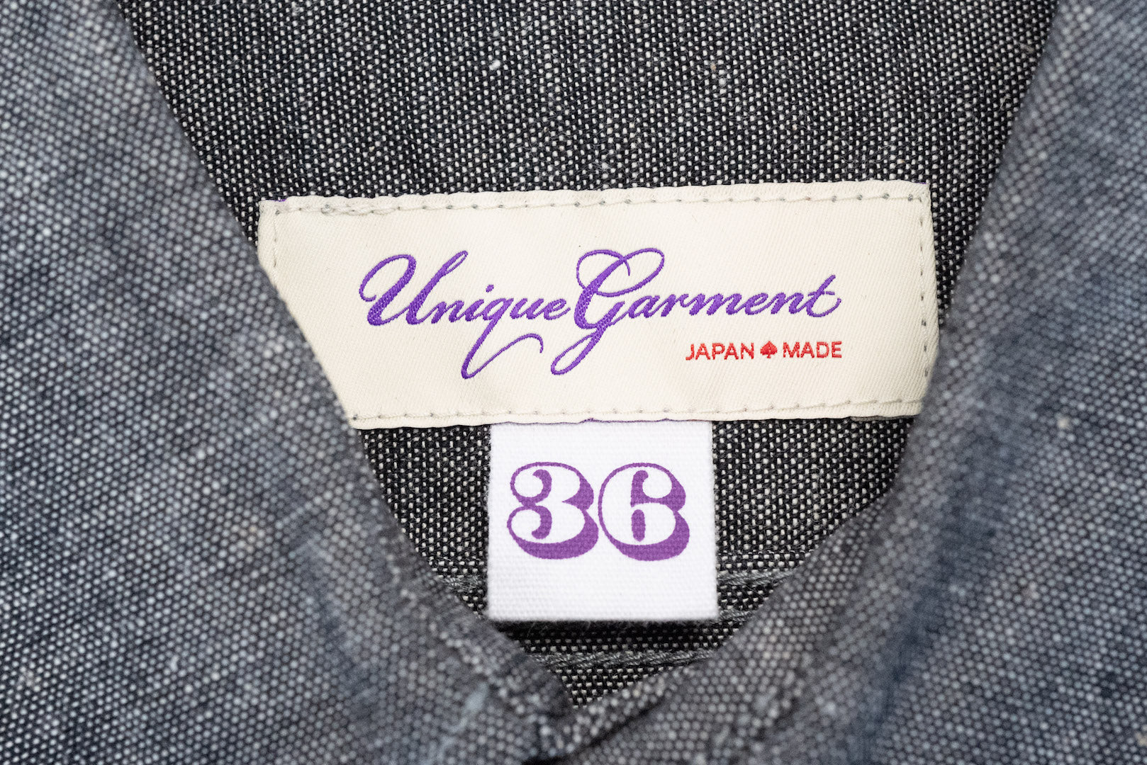 Unique Garment 9oz 'Stanley' Selvage Chambray Work Shirt (Grey)