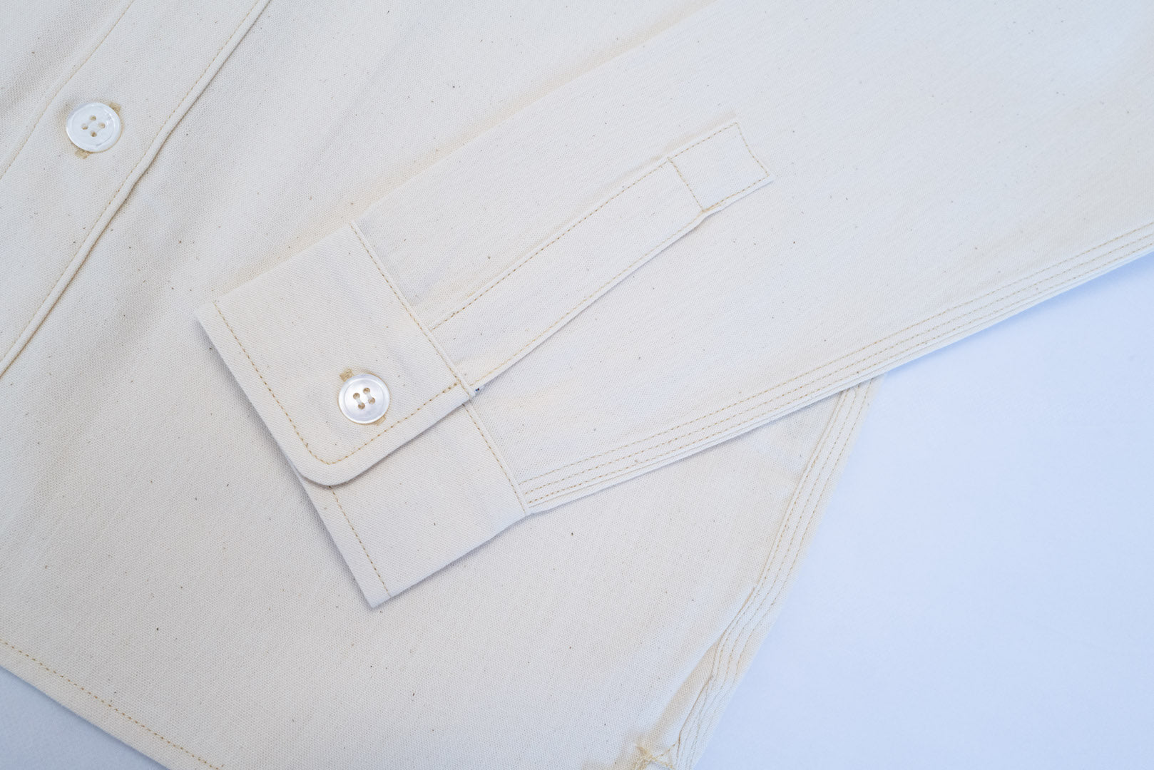 Unique Garment 9oz 'Stanley' Selvage Chambray Work Shirt (Cream)