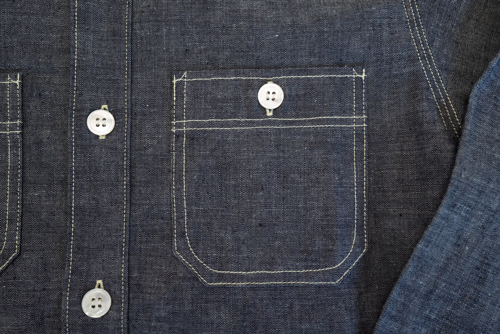 Unique Garment 9oz 'Stanley' Selvage Chambray Work Shirt (Indigo)