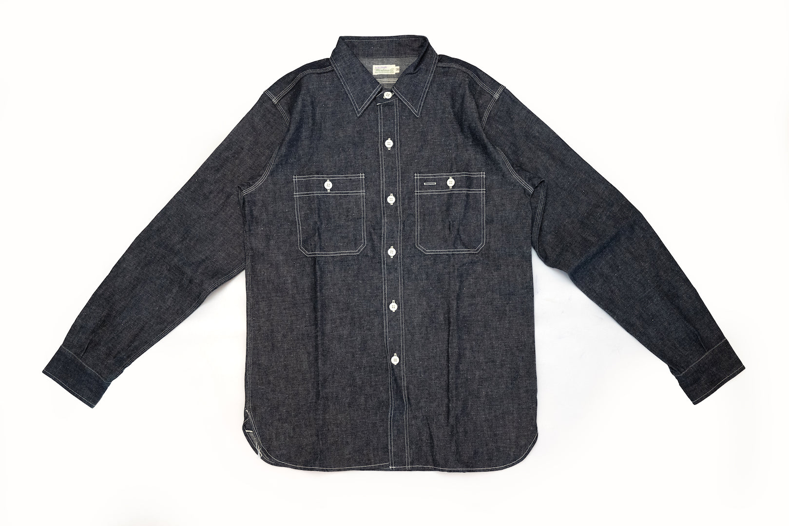 Warehouse 10oz Selvage Denim 'Triple Stitched' Work Shirt (Indigo)