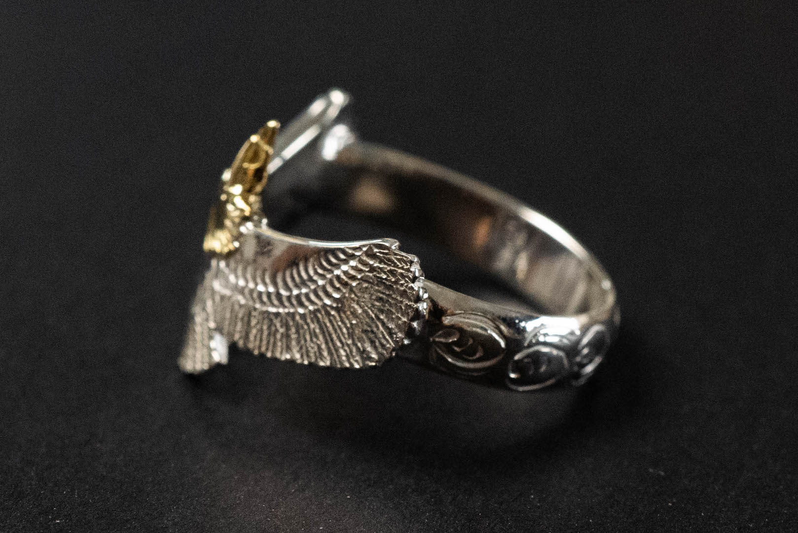 First Arrow's Eagle Ring with 18K Gold Head (R-180)