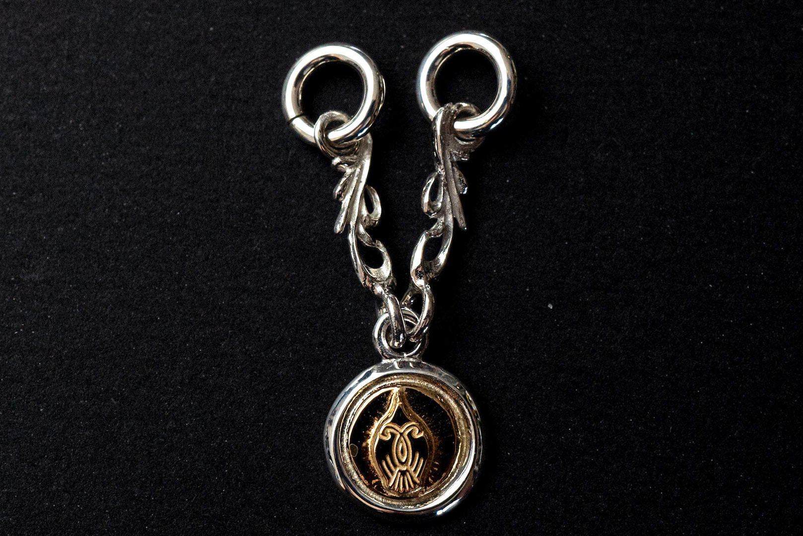 Legend "Drape" Pendant With 22K Gold Emblem (P-160-1)