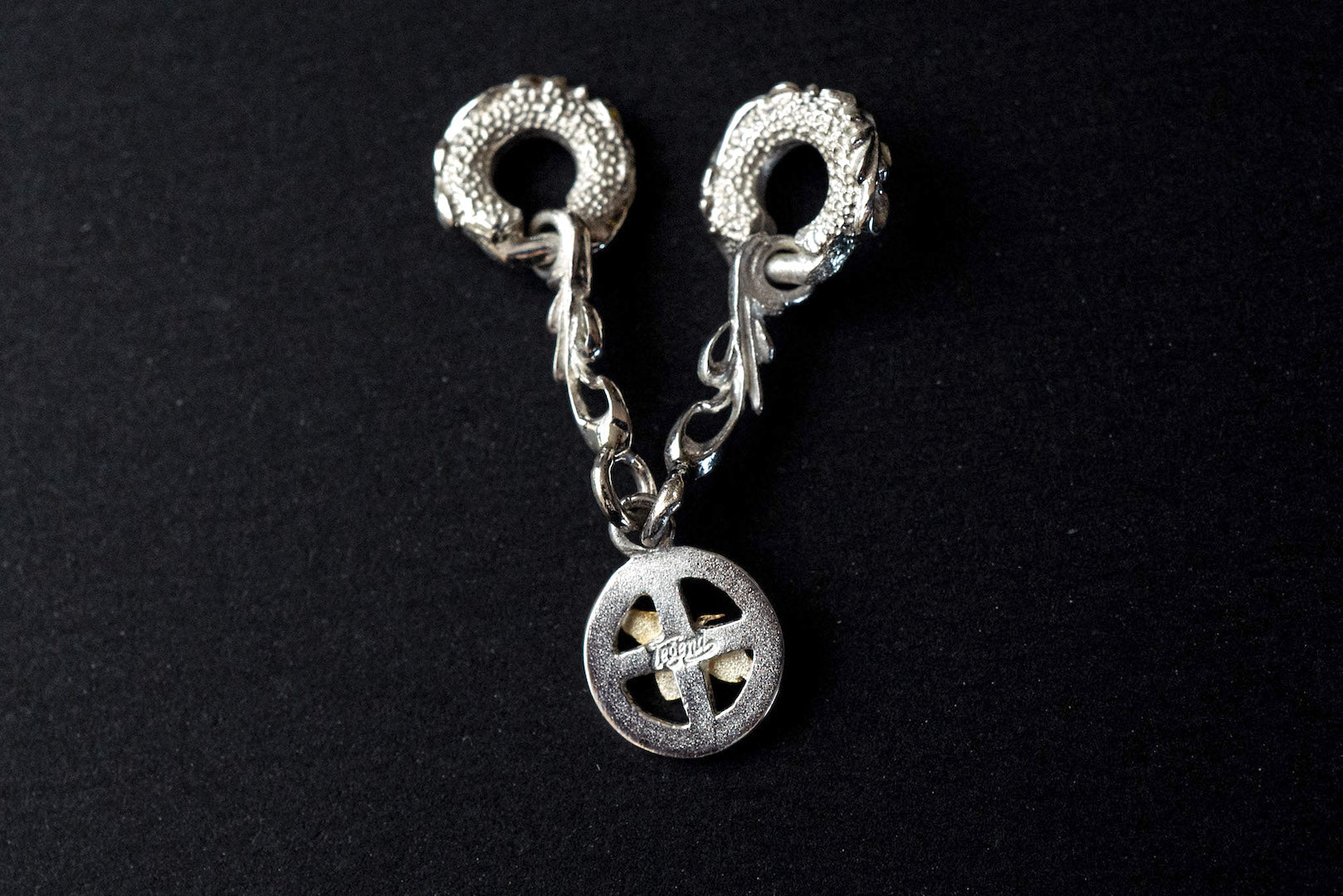 Legend "Drape" Pendant With Medicine Wheel & 22K Gold Eagle (P-160-8)