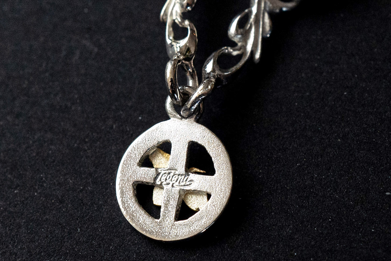 Legend "Drape" Pendant With Medicine Wheel & 22K Gold Eagle (P-160-8)