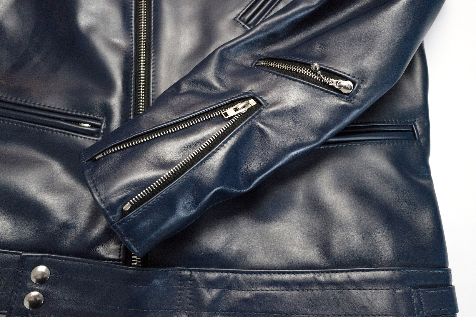 Lewis Leathers 441T Navy Horsehide 'Cyclone' Jacket (Tight fit)