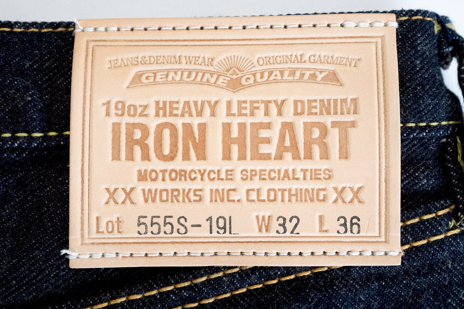 Iron Heart 19oz 555S-19L Denim (Slim Tapered Fit)