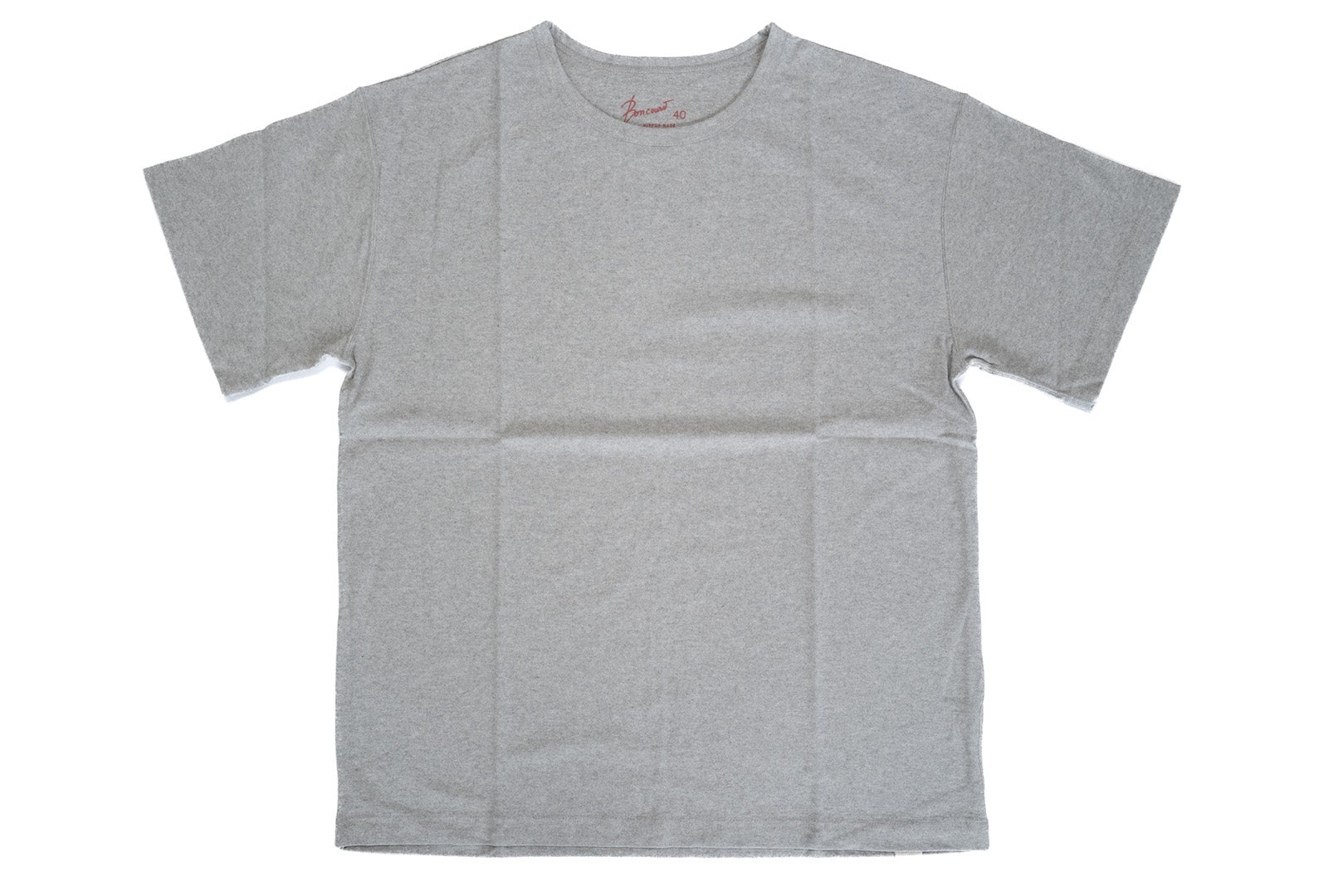 Boncoura 7.5oz Loopwheeled Plain Tee (Heather Grey)