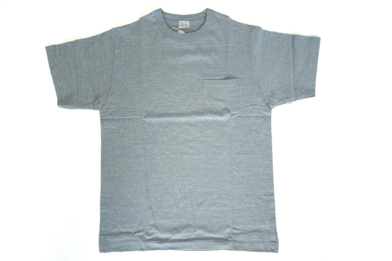 Warehouse 5.5oz Heather Athletic Loopwheeled Pocket Tee (Navy)
