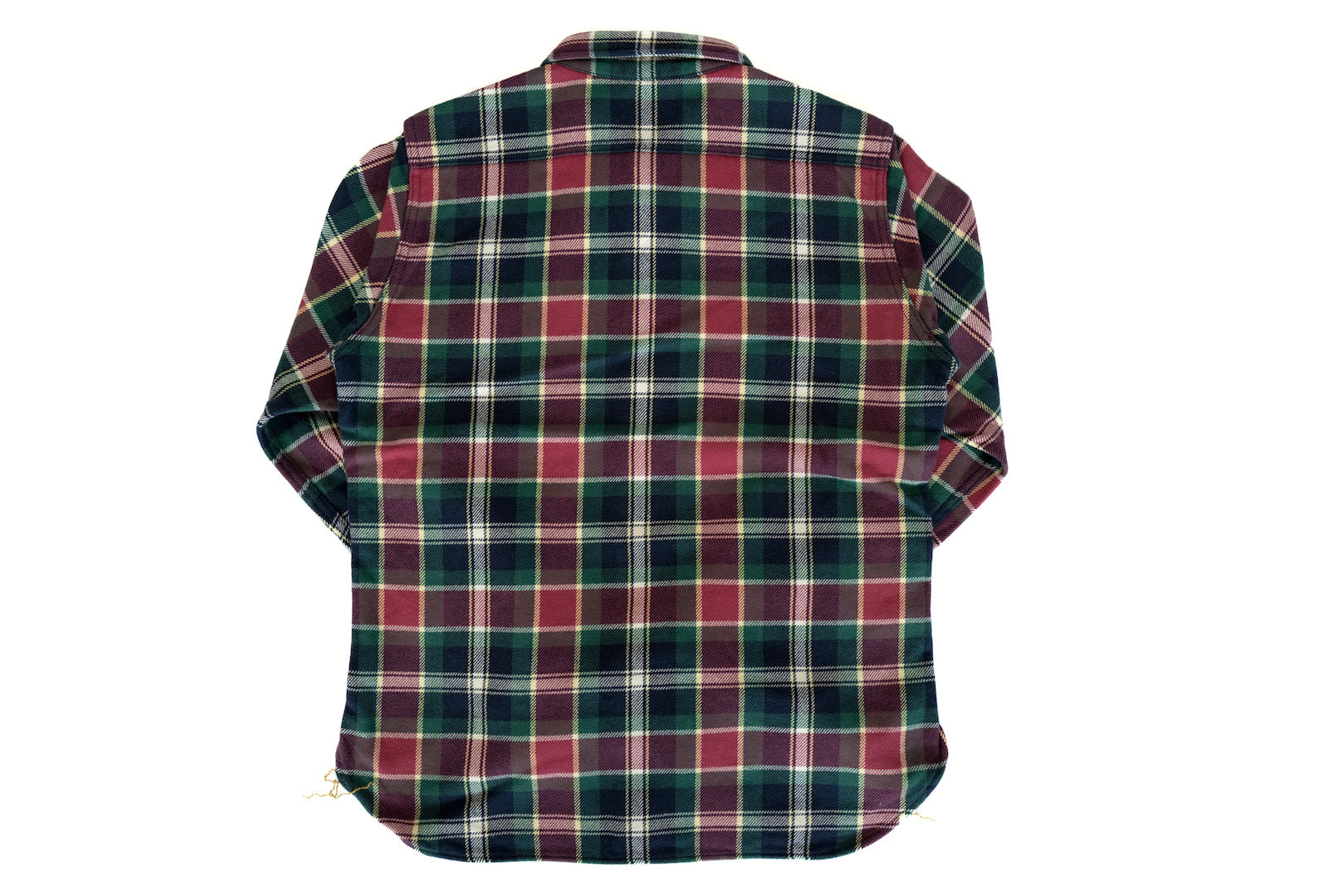 Iron Heart Ultra-Heavy Flannel Crazy Check Work Shirt (Santa Red x Green)