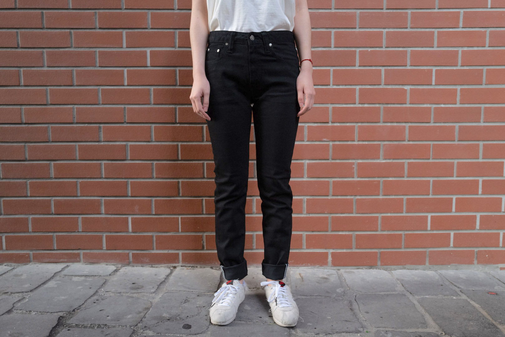 Pure Blue Japan 12oz Stretch Lady Jeans (Pure Black)