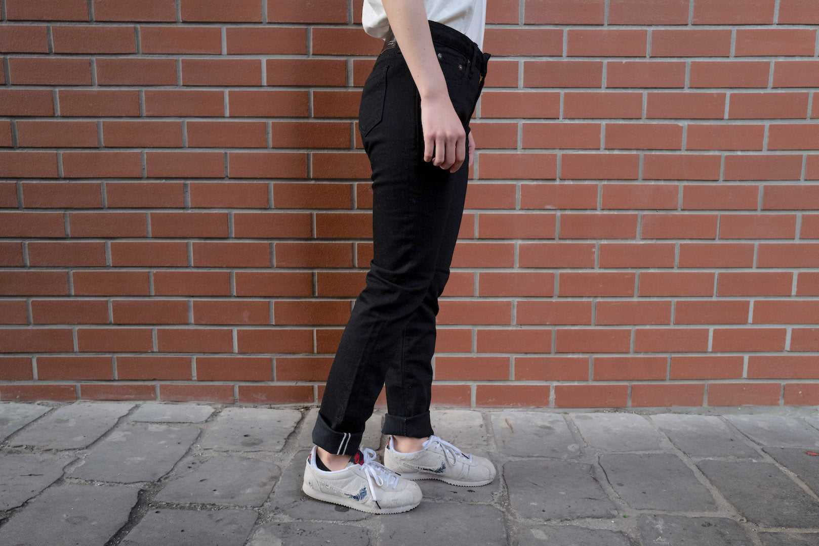 Pure Blue Japan 12oz Stretch Lady Jeans (Pure Black)
