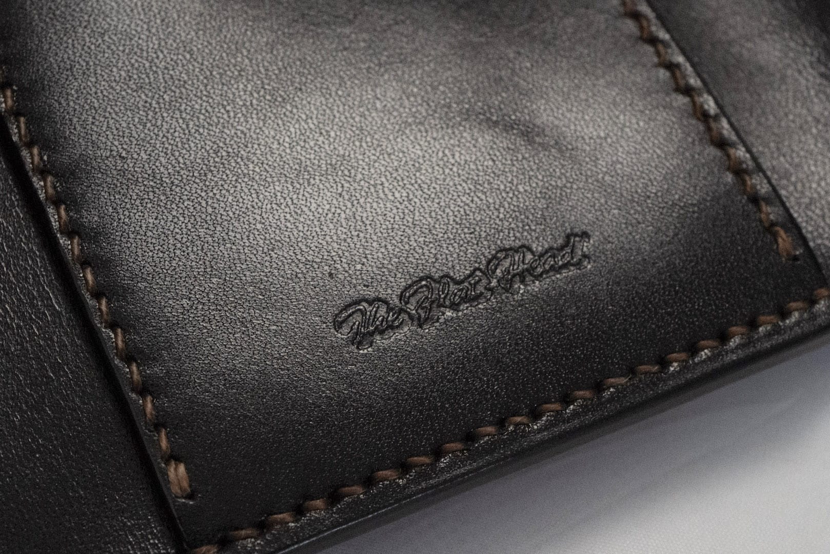 The Flat Head Cordovan Trifold Mini Wallet (Whiskey Brown)