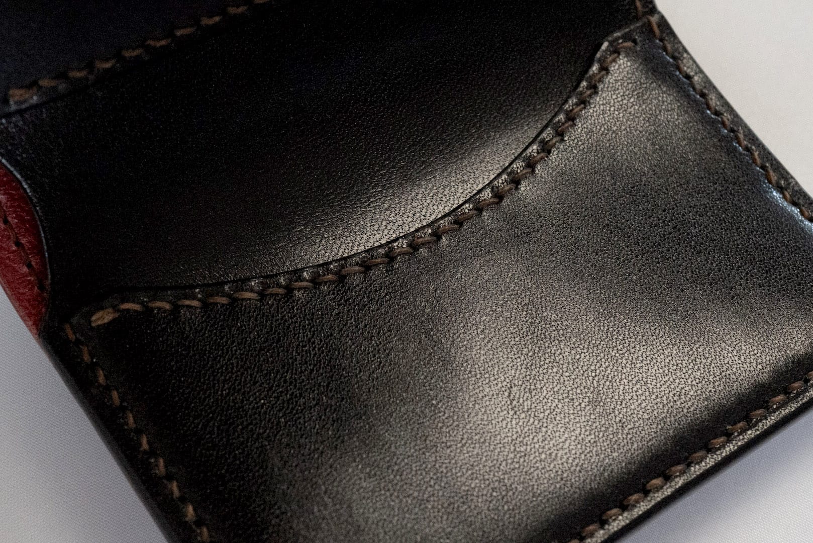 The Flat Head Cordovan Trifold Mini Wallet (Whiskey Brown)