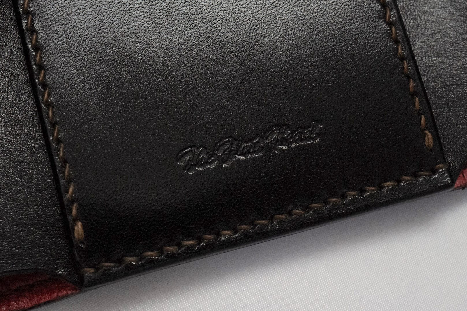 The Flat Head Cordovan Trifold Mini Wallet (Solid Black)