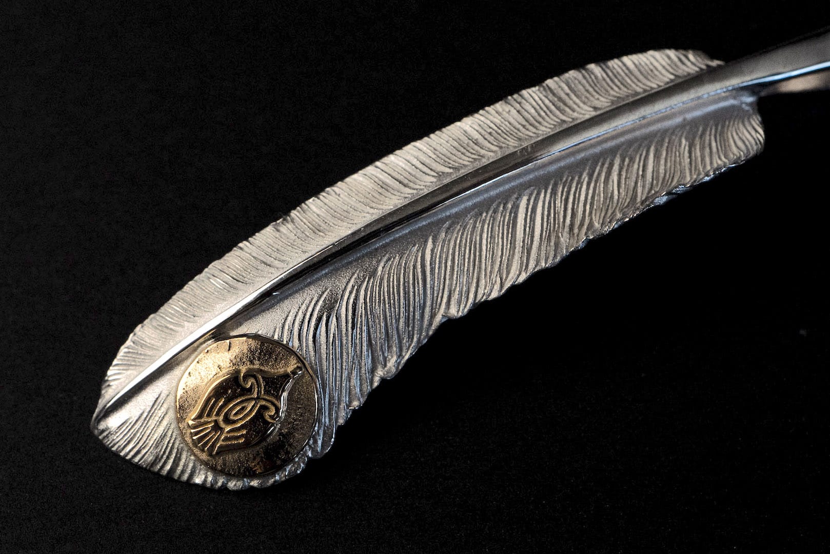 Legend "Ultra-Large Feather" Pendant With 22K Gold Emblem (Special Edition)