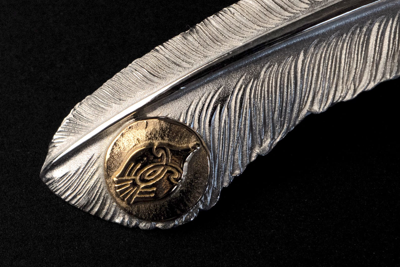 Legend "Ultra-Large Feather" Pendant With 22K Gold Emblem (Special Edition)