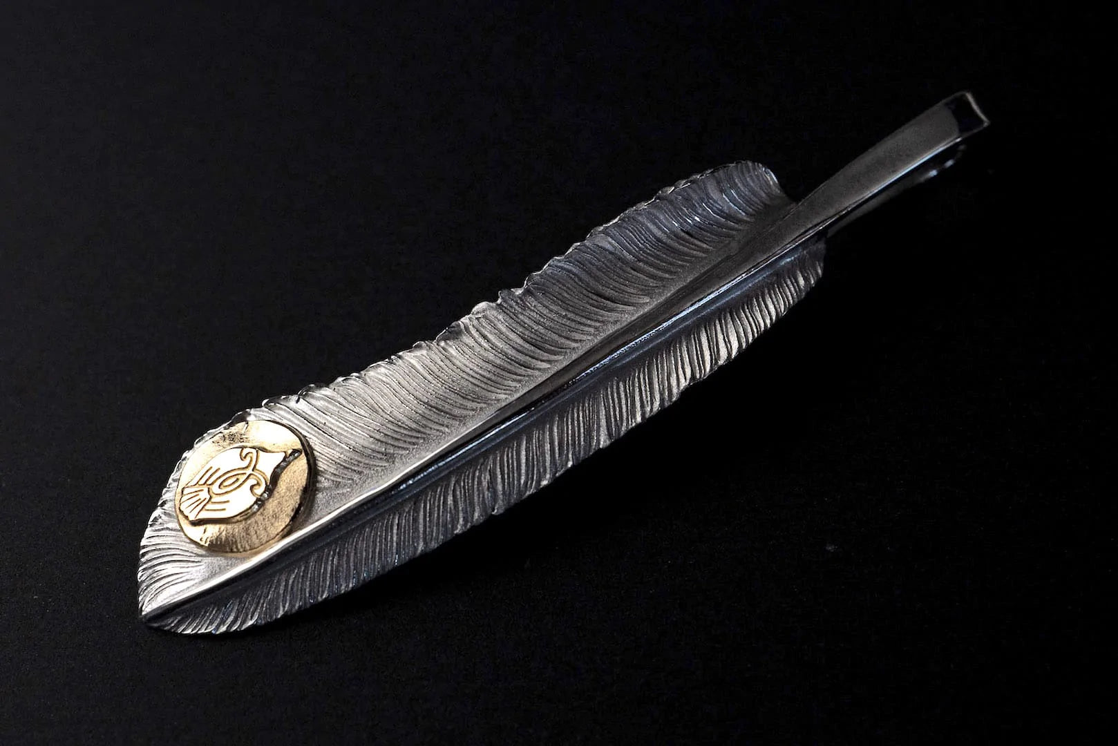 Legend "Ultra-Large Feather" Pendant With 22K Gold Emblem (Special Edition)