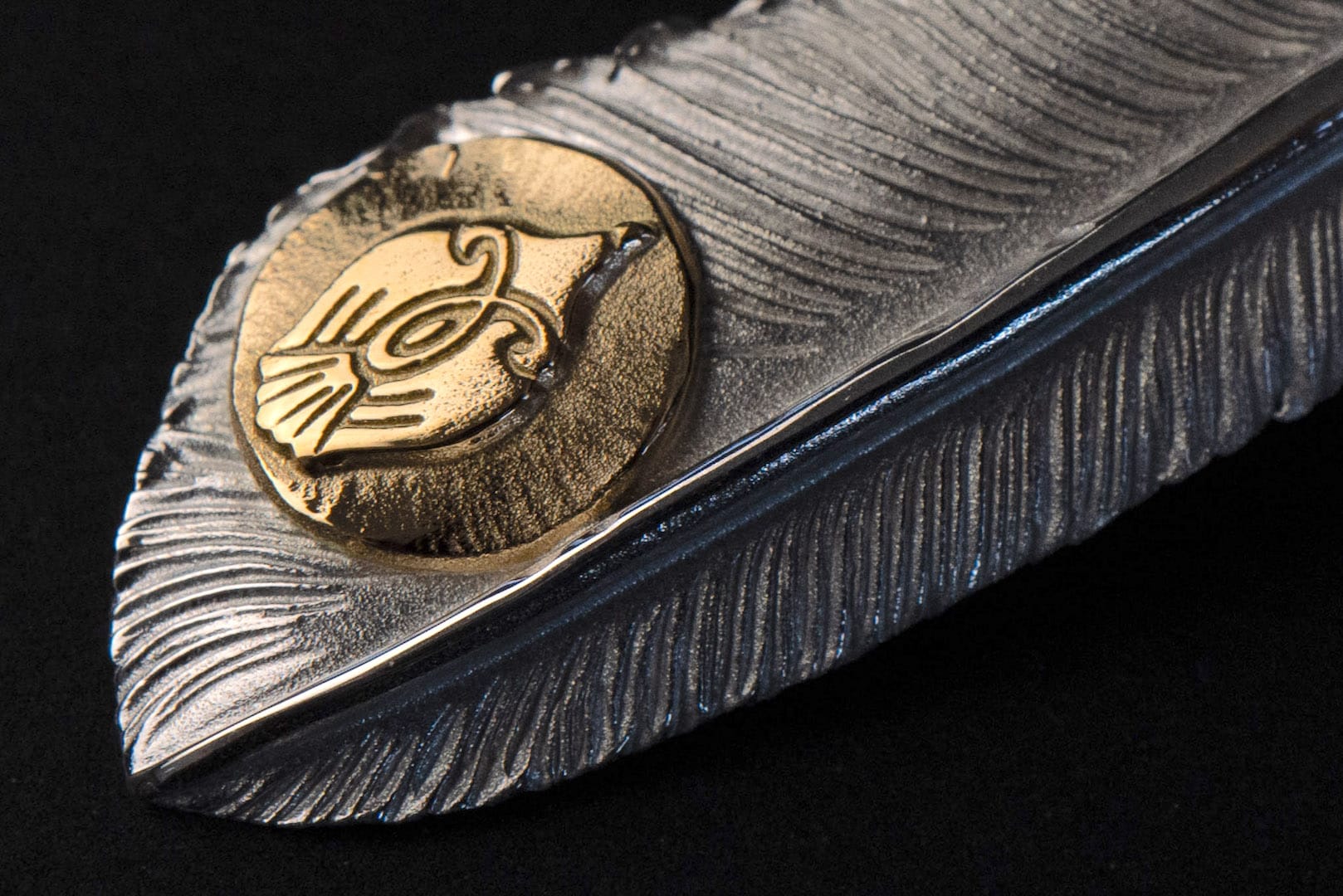 Legend "Ultra-Large Feather" Pendant With 22K Gold Emblem (Special Edition)