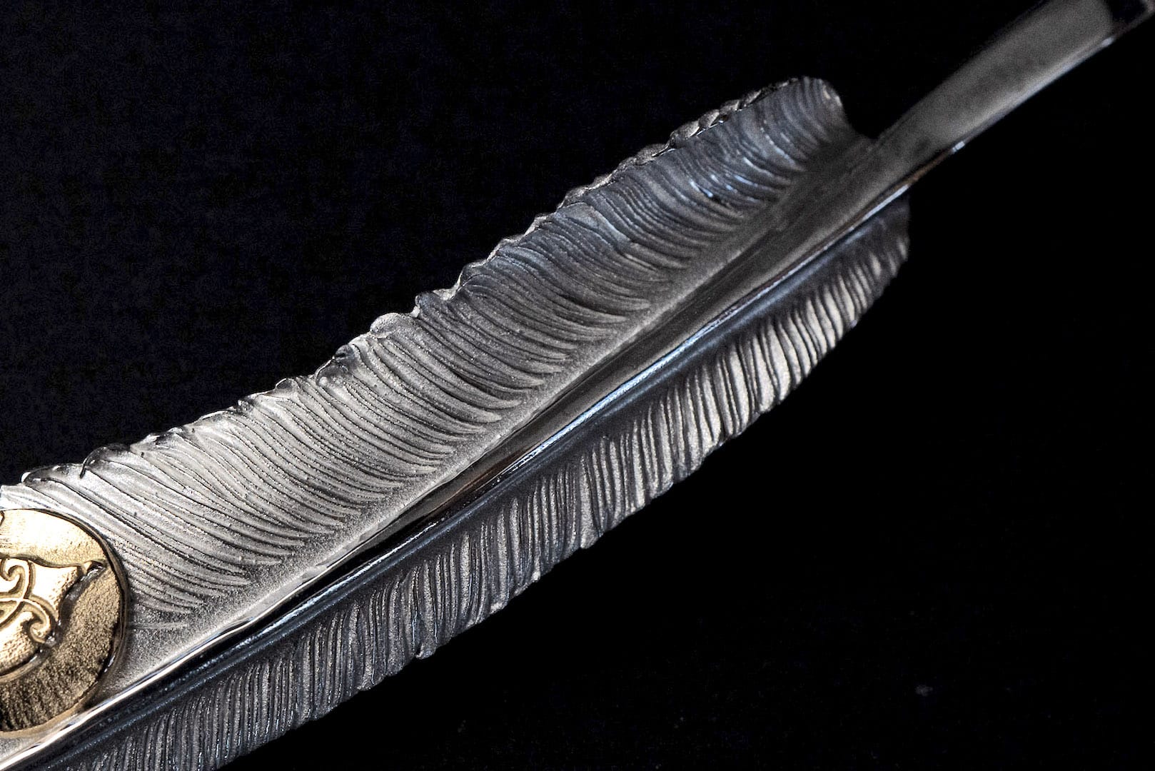 Legend "Ultra-Large Feather" Pendant With 22K Gold Emblem (Special Edition)