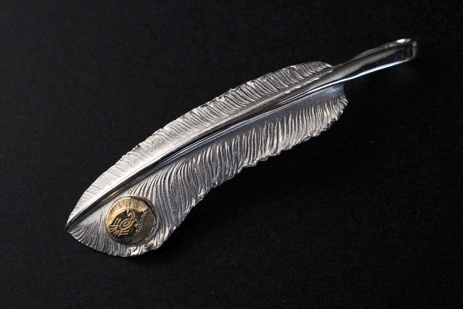 Legend "Large Feather" Pendant with 22k Gold Emblem (Special Edition)