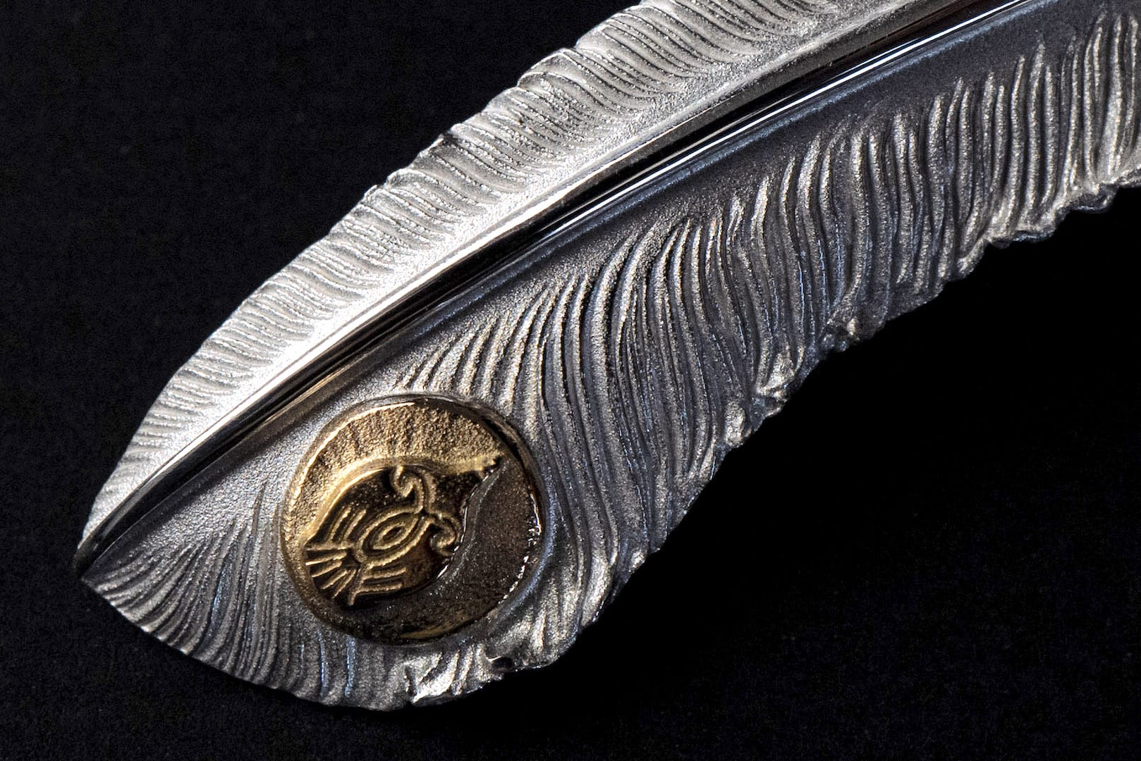 Legend "Large Feather" Pendant with 22k Gold Emblem (Special Edition)