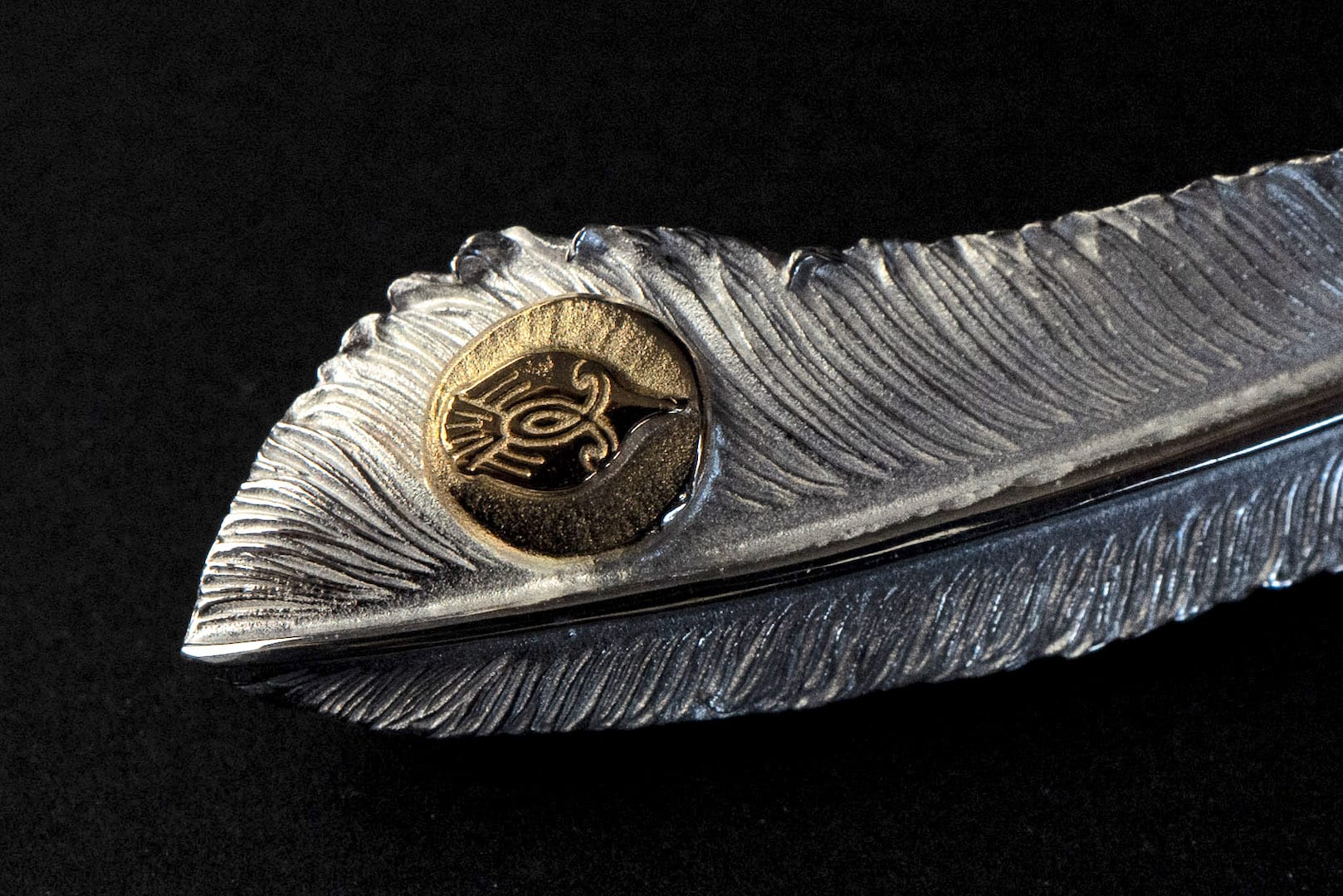 Legend "Large Feather" Pendant with 22k Gold Emblem (Special Edition)