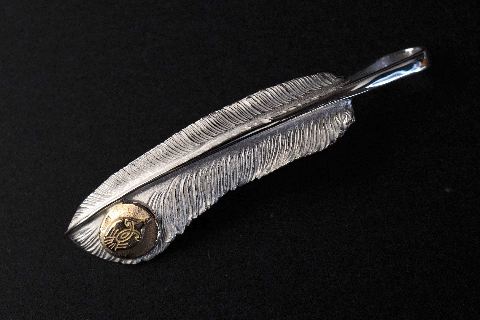 Legend "Medium Feather" Pendant with 22k Gold Emblem (Special Edition)