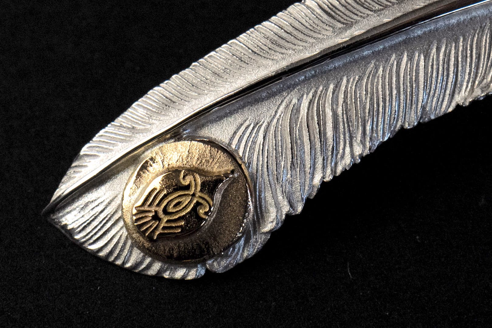 Legend "Medium Feather" Pendant with 22k Gold Emblem (Special Edition)