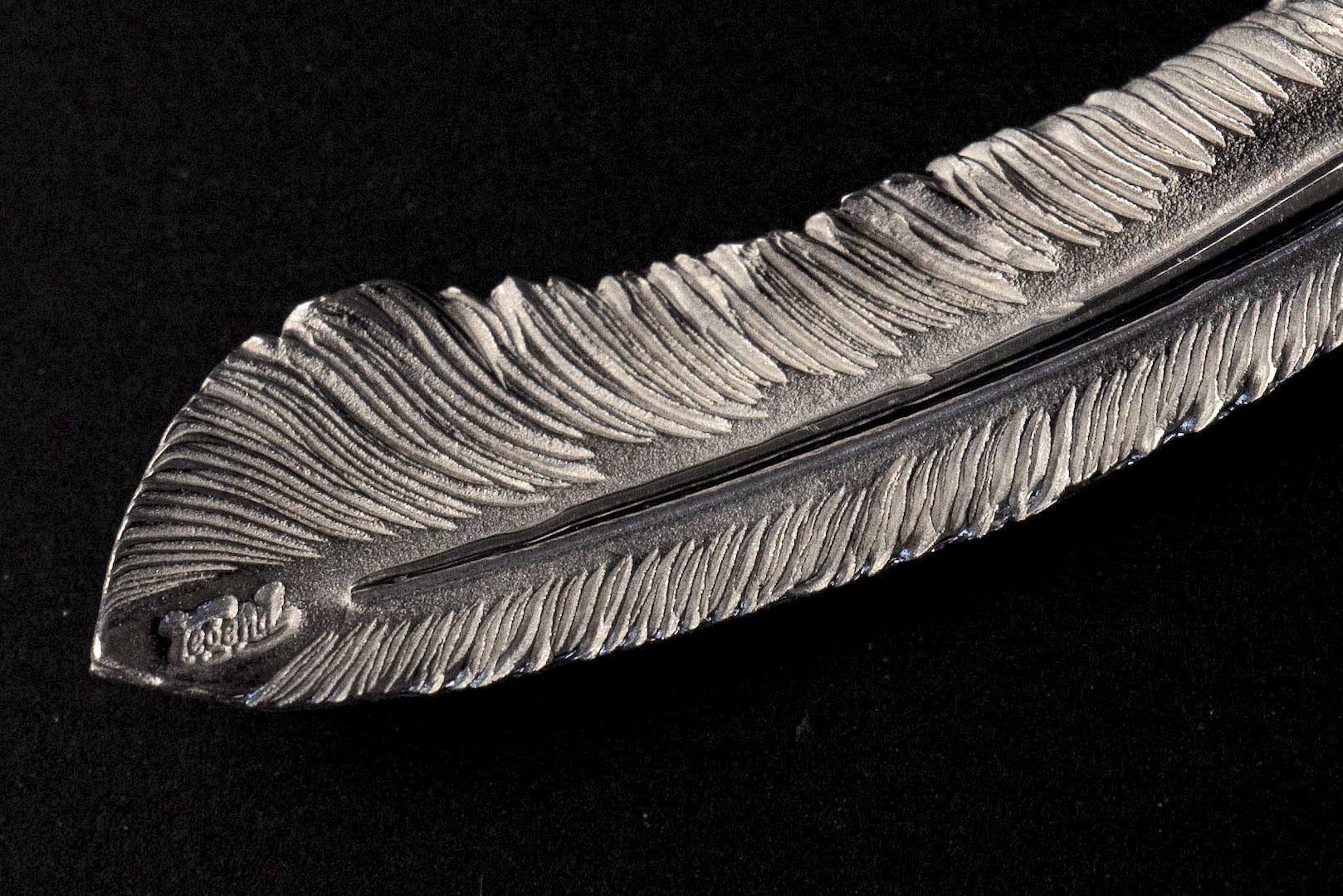 Legend "Medium Feather" Pendant with 22k Gold Emblem (Special Edition)