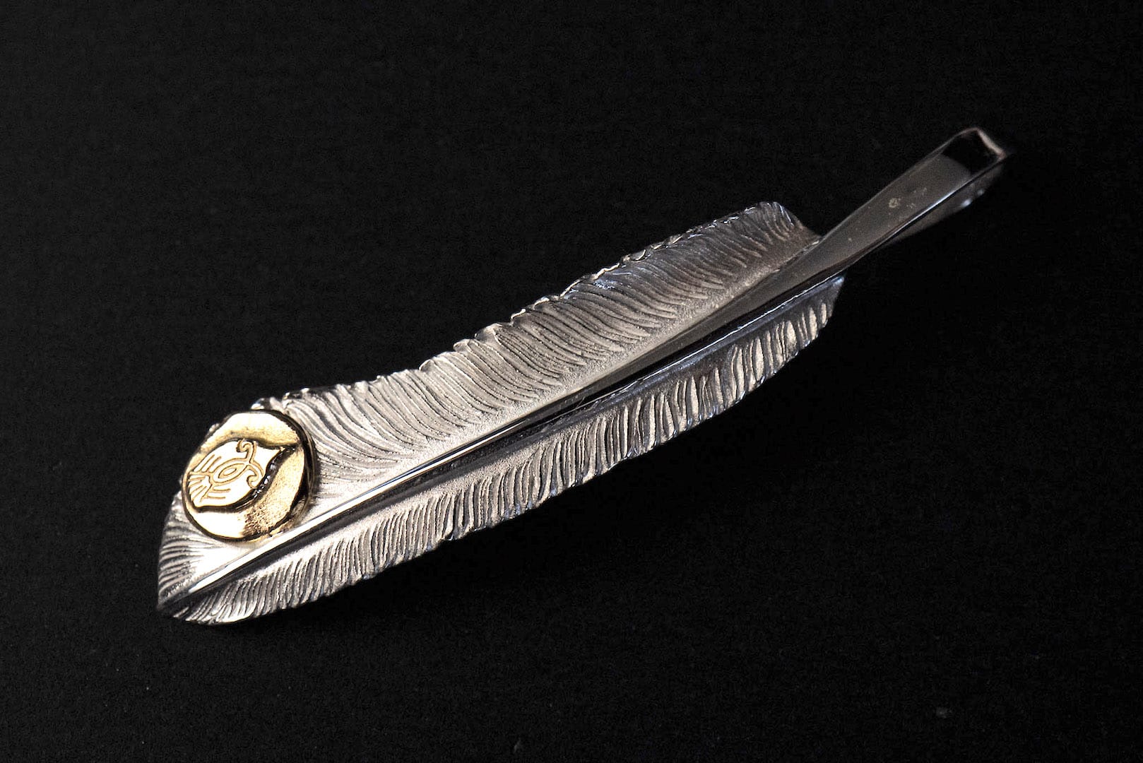 Legend "Medium Feather" Pendant with 22k Gold Emblem (Special Edition)