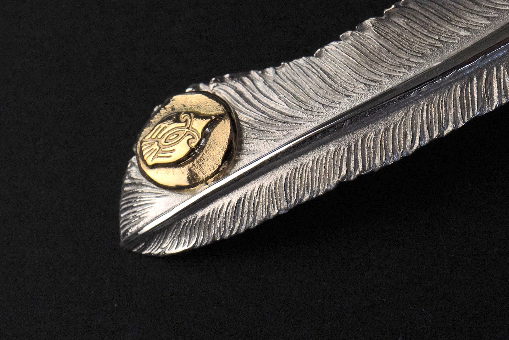 Legend "Medium Feather" Pendant with 22k Gold Emblem (Special Edition)