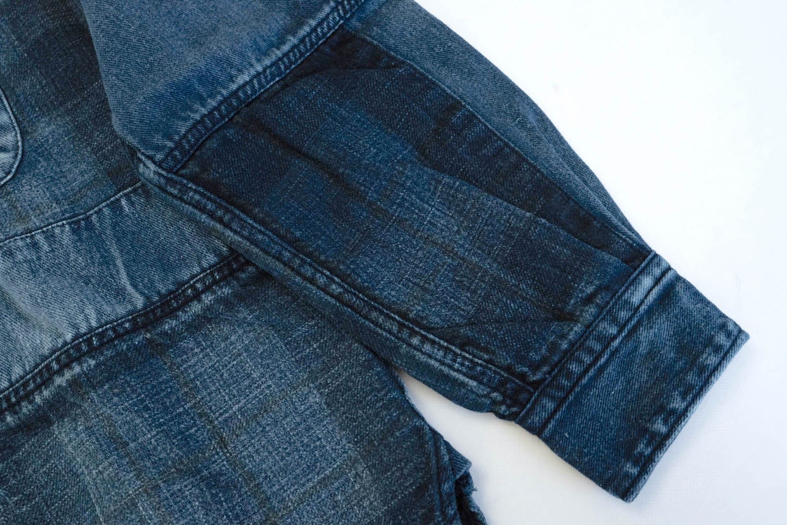 Maru Sankaku Peke By SDA Indigo 'Boro Style' Jacketed Shirts