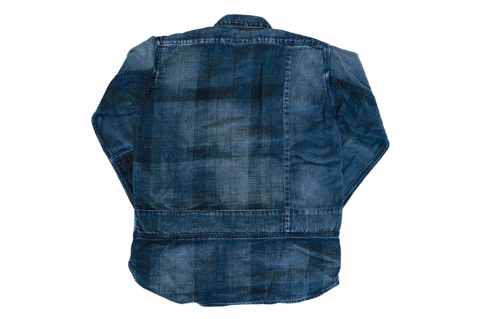 Maru Sankaku Peke By SDA Indigo 'Boro Style' Jacketed Shirts