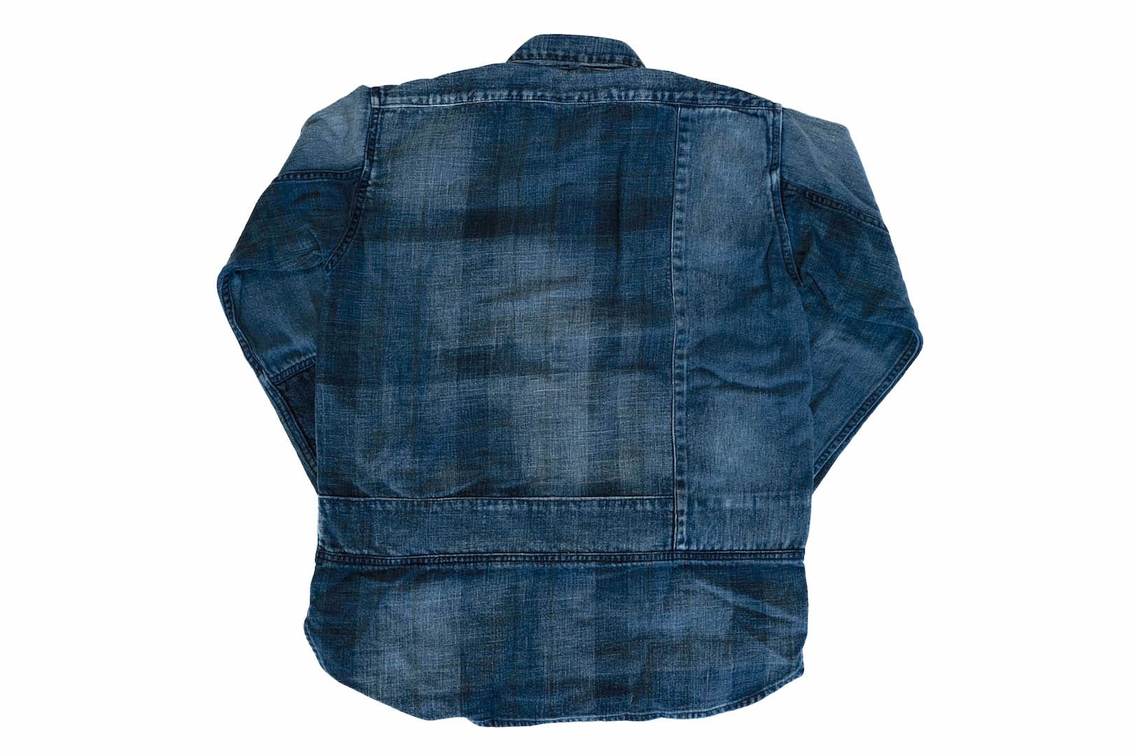 Maru Sankaku Peke By SDA Indigo 'Boro Style' Jacketed Shirt