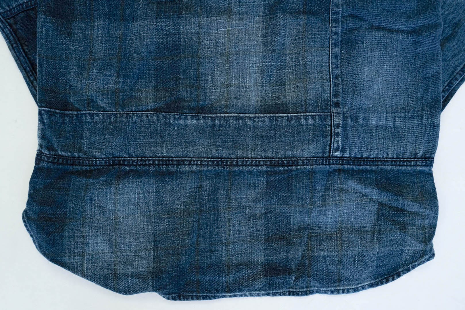 Maru Sankaku Peke By SDA Indigo 'Boro Style' Jacketed Shirts