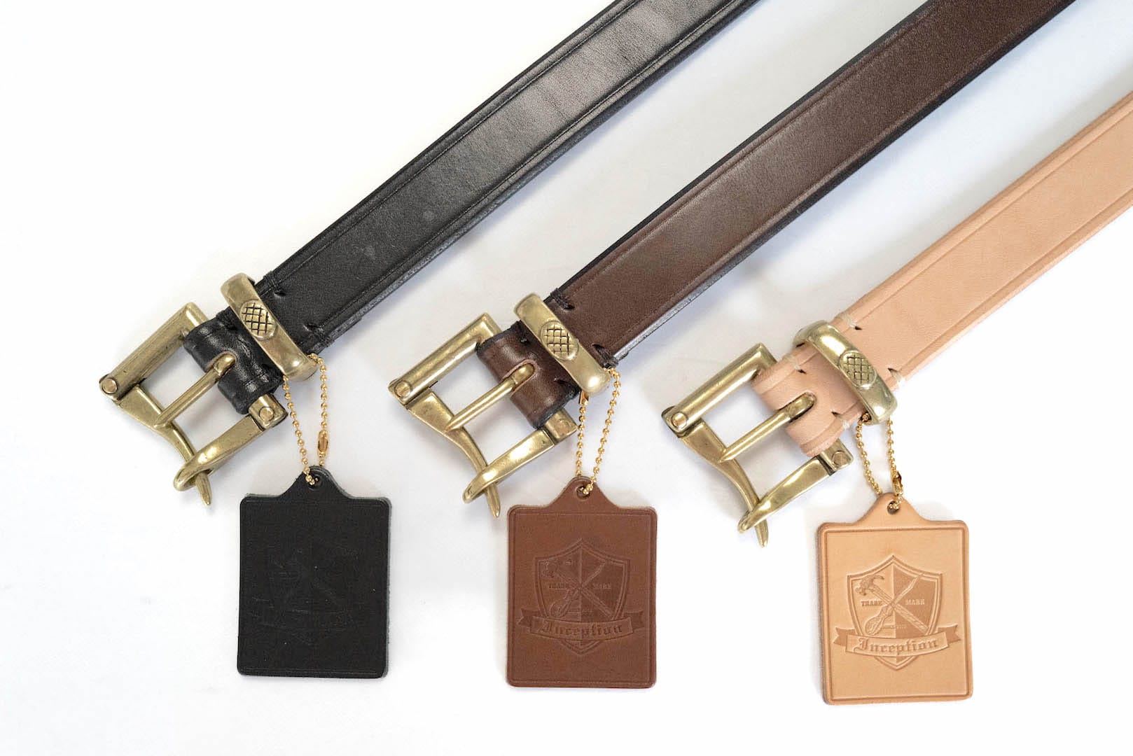 Inception by Accel Company Fireman Buckle Saddle Leather Belt (Black)