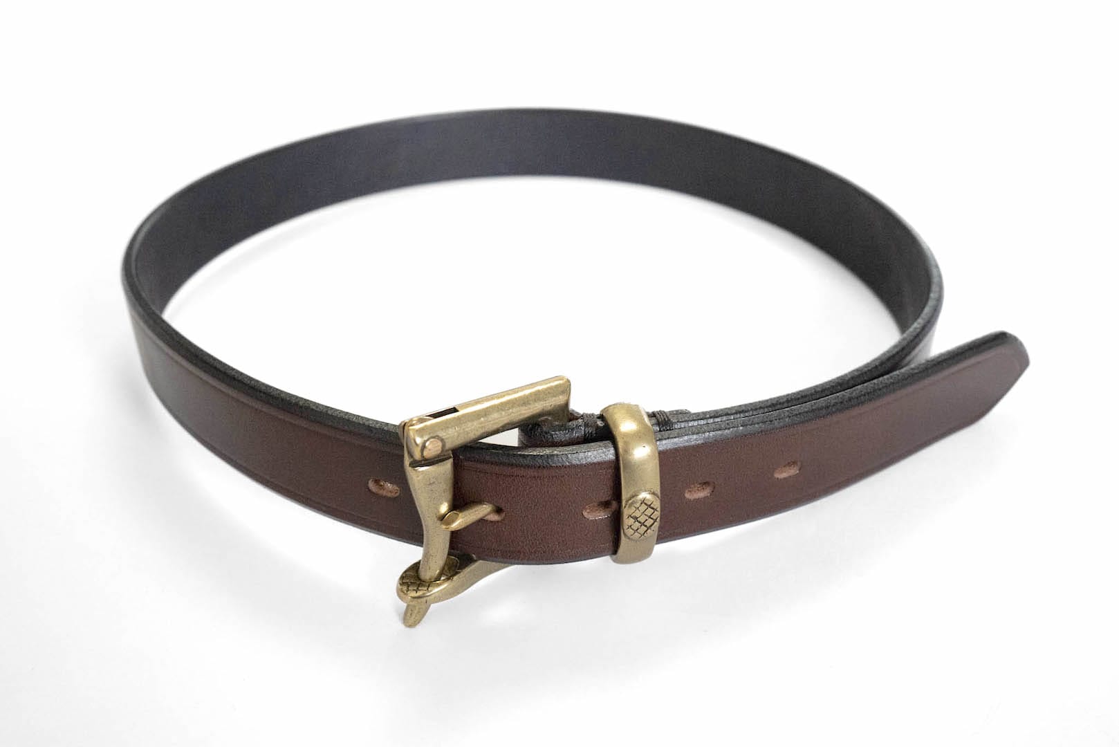 Inception by Accel Company Fireman Buckle Saddle Leather Belt (Brown)