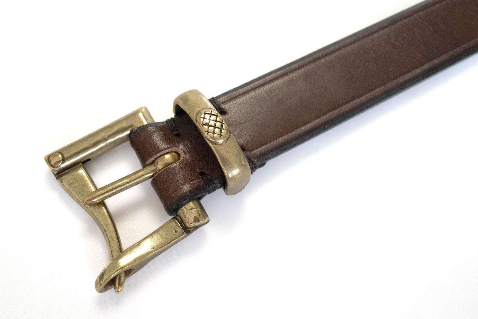 Inception by Accel Company Fireman Buckle Saddle Leather Belt (Brown)