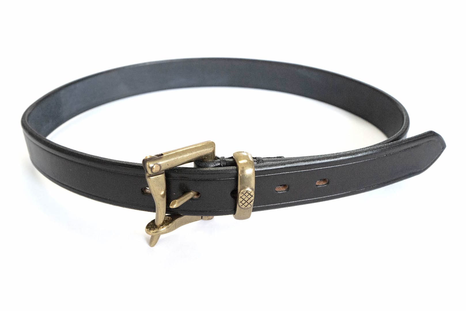 Inception by Accel Company Fireman Buckle Saddle Leather Belt (Black)